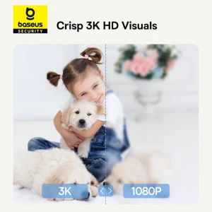 دوربین مداربسته هوشمند 3K با چرخش 360 درجه باسئوس مدل P1 Pro