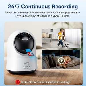 دوربین مداربسته هوشمند 3K با چرخش 360 درجه باسئوس مدل P1 Pro