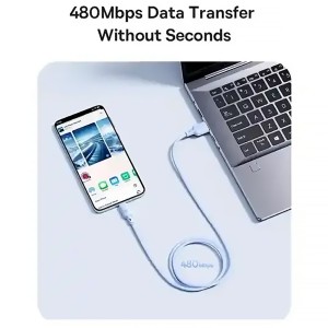 کابل شارژ USB به Type-C باسئوس مدل P1037770311300 طول یک متری