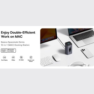 هاب 10 پورت Type-C و Docking Station باسئوس مدل B0056810281300