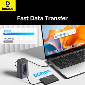 هاب 10 پورت Type-C و Docking Station باسئوس مدل B0056810281300