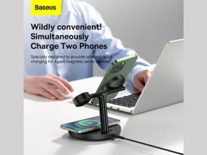 شارژر بی سیم مگنتی رومیزی باسئوس مدل WXTE000001 BSW527