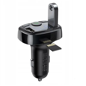 شارژر فندکی فست شارژ و گیرنده بلوتوثی ماشین باسئوس مدل S09A CCTM