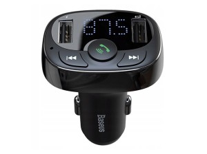 شارژر فندکی فست شارژ و گیرنده بلوتوثی ماشین باسئوس مدل S09A CCTM