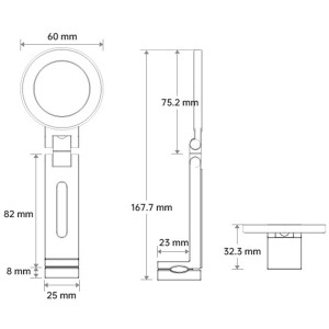 هولدر مگنتی گوشی موبایل و تبلت قابل اتصال به لبه میز، تخت و خودرو تاشو مدل E01
