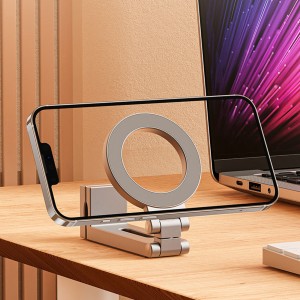 هولدر مگنتی گوشی موبایل و تبلت قابل اتصال به لبه میز، تخت و خودرو تاشو مدل E01