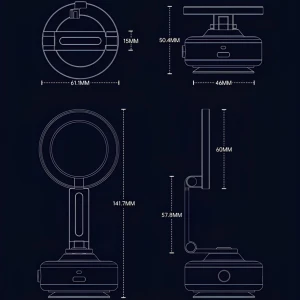 هولدر مکشی مگنتی الکتریکی تاشو چرخشی 360 درجه قابل شارژ چندکاره بونروی مدل X94 BR242