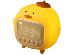 چراغ خواب سیلیکونی و ساعت زنگ‌دار دیجیتالی فانتزی رومیزی مدل C15