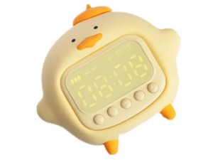 چراغ خواب سیلیکونی و ساعت زنگ‌دار دیجیتالی فانتزی رومیزی مدل C15