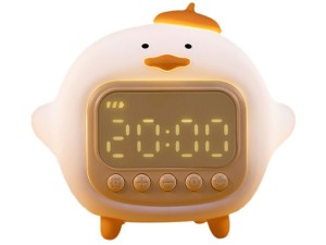 چراغ خواب سیلیکونی و ساعت زنگ‌دار دیجیتالی فانتزی رومیزی مدل C15