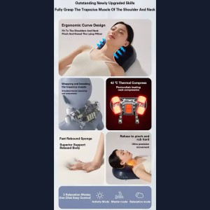 ماساژور گردن و کمر شارژی حرارتی سه‌بعدی مدل R19