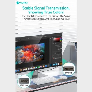 کابل Display به HDMI کوتسی مدل 87406 طول یک متر