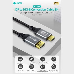 کابل Display به HDMI کوتسی مدل 87406 طول یک متر