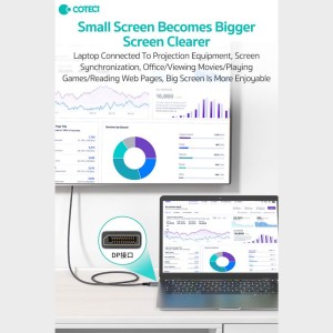 کابل Display به HDMI کوتسی مدل 87406 طول دو متر