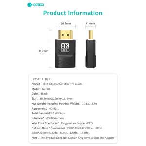 تبدیل HDMI به HDMI کوتتسی مدل 87601