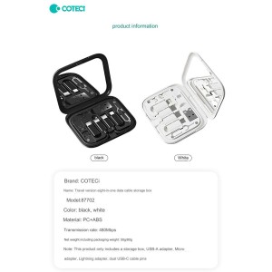جعبه ذخیره سازی کابل شارژ چند منظوره کوتتسی مدل 87702