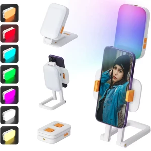هولدر گوشی موبایل و رینگ لایت شارژی مدل D2 PRO