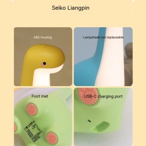 چراغ خواب رومیزی فانتزی شارژی طرح دایناسور مدل BDNL19