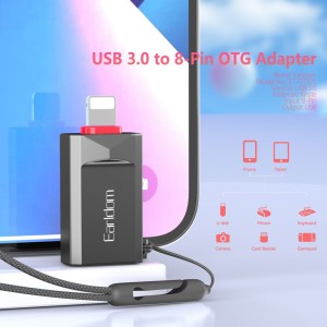 مبدل او تی جی USB به Lightning ارلدام مدل ETOT87L