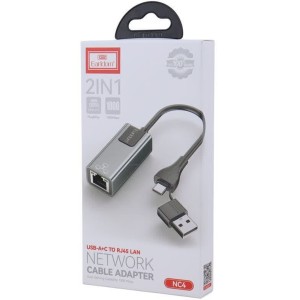 تبدیل Tyoe-C و USB به LAN ارلدرام مدل NC4