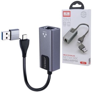تبدیل Tyoe-C و USB به LAN ارلدرام مدل NC4