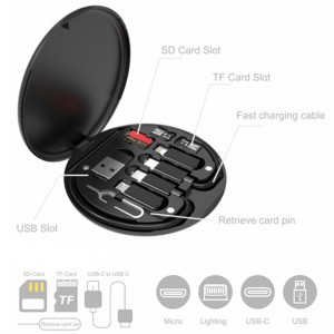 جعبه ذخیره سازی کابل شارژ چند منظوره ارلدام مدل EC148
