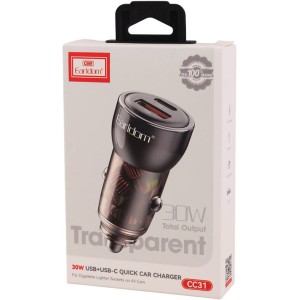 شارژر فندکی خودرو Type-C و USB ارلدام مدل CC31