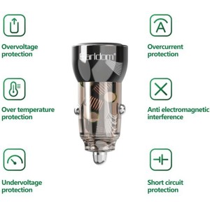 شارژر فندکی خودرو Type-C و USB ارلدام مدل CC31