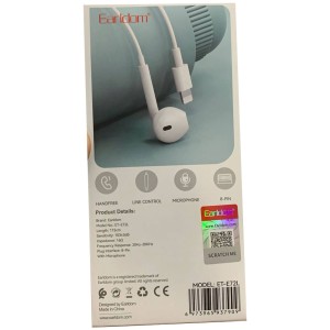 هدفون تک گوش با سیم Lightning ارلدام مدل ETE72L