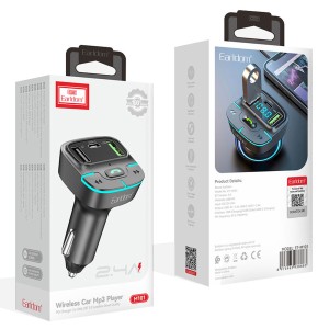 شارژر فندکی فست شارژ ماشین و گیرنده بلوتوثی ارلدام مدل ETM85