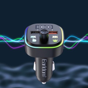 شارژر فندکی فست شارژ ماشین و گیرنده بلوتوثی ارلدام مدل ETM85