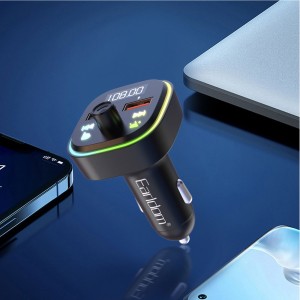 شارژر فندکی فست شارژ ماشین و گیرنده بلوتوثی ارلدام مدل ETM85