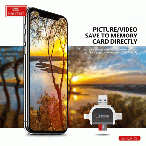 مبدل و کارت خوان USB به Type-C، Lightning، micro-USB و USB ارلدام مدل OT71