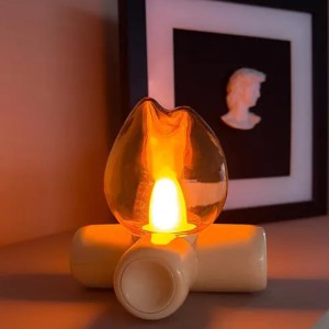 چراغ‌خواب فانتزی شارژی رومیزی طرح شعله مدل QV16