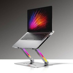 استند و پایه لپ تاپ آلومنیومی تاشو با نور آر جی بی مدل P91H