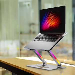 استند و پایه لپ تاپ آلومنیومی تاشو با نور آر جی بی مدل P91H