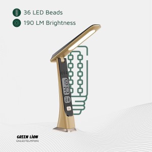 چراغ مطالعه ال‌ای‌دی شارژی طرح چوب تاشو گرین لاین مدل GNLEDDESKWN