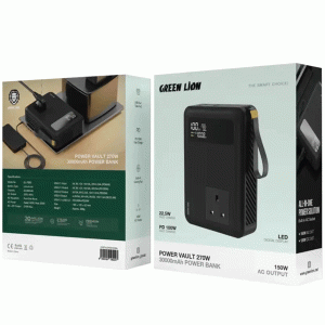 پاوربانک گرین‌لاین مدل GLPB93 ظرفیت 30000 میلی آمپر ساعت