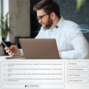 میکروفون یقه‌ای بی‌سیم گرین‌لاین مدل GM85X GNGM85XMICBK