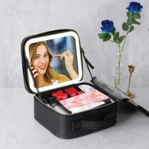 کیف لوازم آرایش آینه دار گرین لاین دارای چراغ
