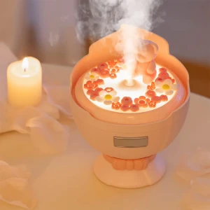 دستگاه بخور سرد و خوشبوکننده شارژی با چراغ خواب ملایم مدل J228
