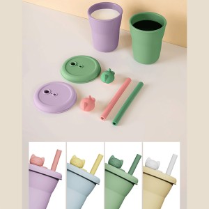 لیوان سیلیکونی فانتزی طرح بچه گربه جوردن و جودی مدل KT054