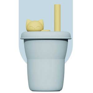لیوان سیلیکونی فانتزی طرح بچه گربه جوردن و جودی مدل KT054