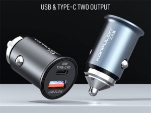 شارژر فندکی فست شارژ ماشین کانفلون مدل C80Q