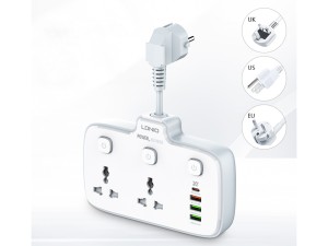 چند راهی برق دو سوکت شارژ گوشی موبایل الدنیو مدل SC2413