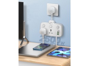 چند راهی برق دو سوکت شارژ گوشی موبایل الدنیو مدل SC2413
