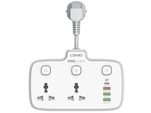 چند راهی برق دو سوکت شارژ گوشی موبایل الدنیو مدل SC2413