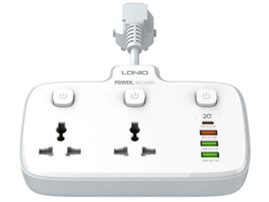 چند راهی برق دو سوکت شارژ گوشی موبایل الدنیو مدل SC2413