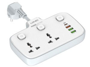 چند راهی برق دو سوکت شارژ گوشی موبایل الدنیو مدل SC2413
