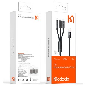 کابل چند USB به Type-C ، Lightning  و micro-USB مک دودو مدل CA579